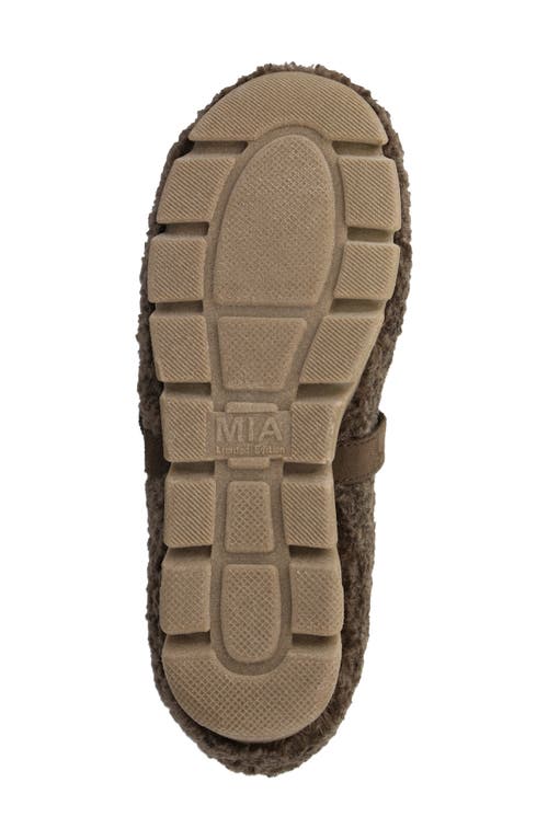 Mia Kayti Faux Shearling Mary Jane Flat In Brown