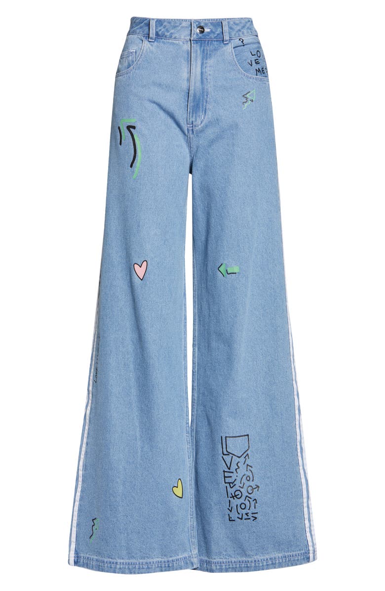 adidas Originals Denim Track Pants, Alternate, color, 