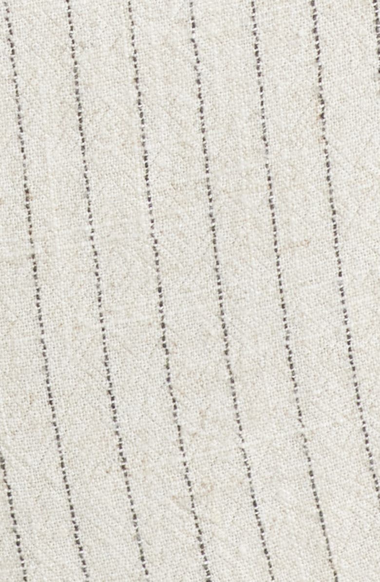 Topshop Stripe Tie Front Romper, Alternate, color, Beige