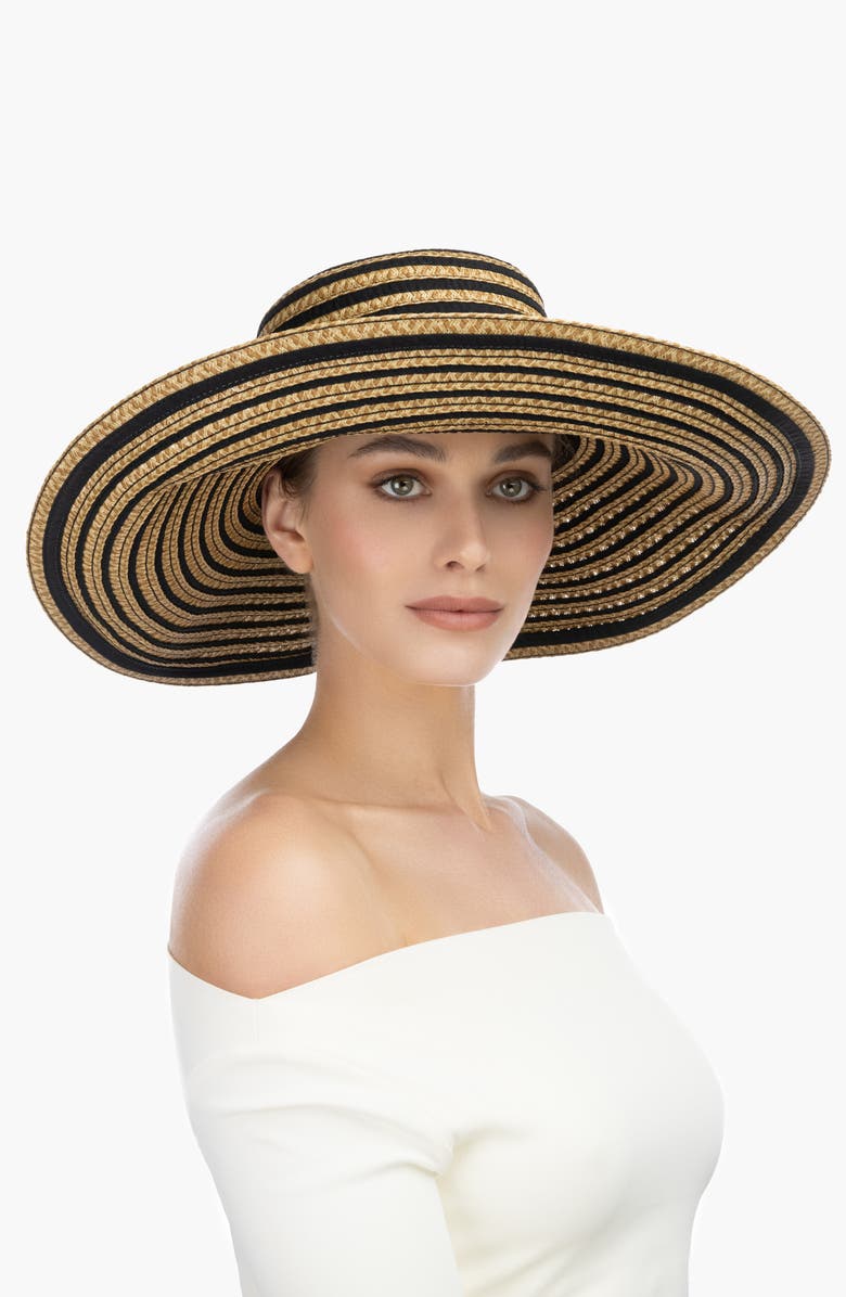 Eric Javits Margot Packable Straw Hat, Alternate, color,