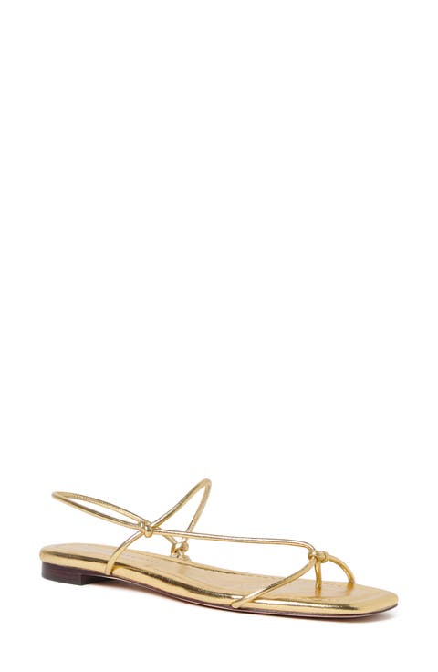 Eleanor Strappy Flat Leather Sandal (Women)
