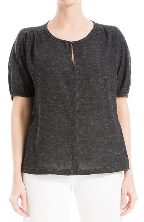 Heathered Contrast Stitch Top