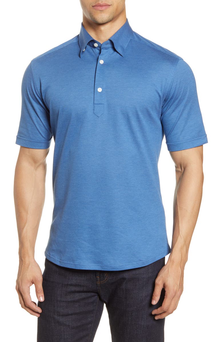 Eton Soft Casual Line Slim Fit Piqué Polo Shirt, Main, color,