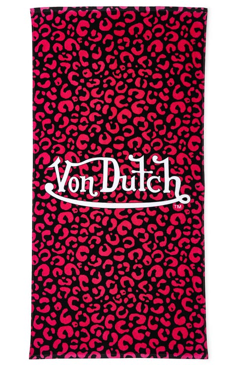 Iconic Y2K 100% Cotton 30"x60" Beach Towel | Hot Pink Cheetah
