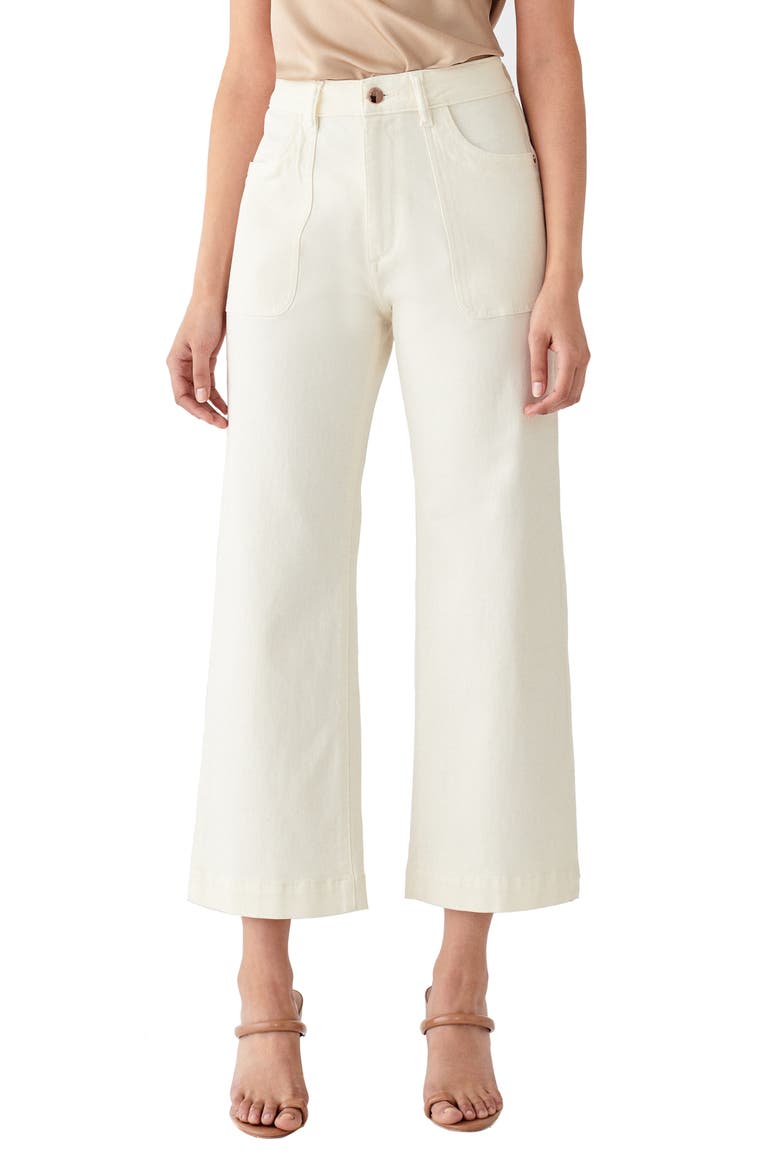 x Marianna Hewitt Hepburn High Waist Wide Leg Jeans, Main, color, SUTTER