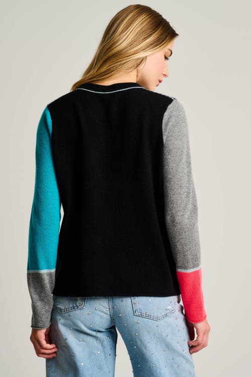 Lisa Todd Block Talk Cashmere Sweater In Black