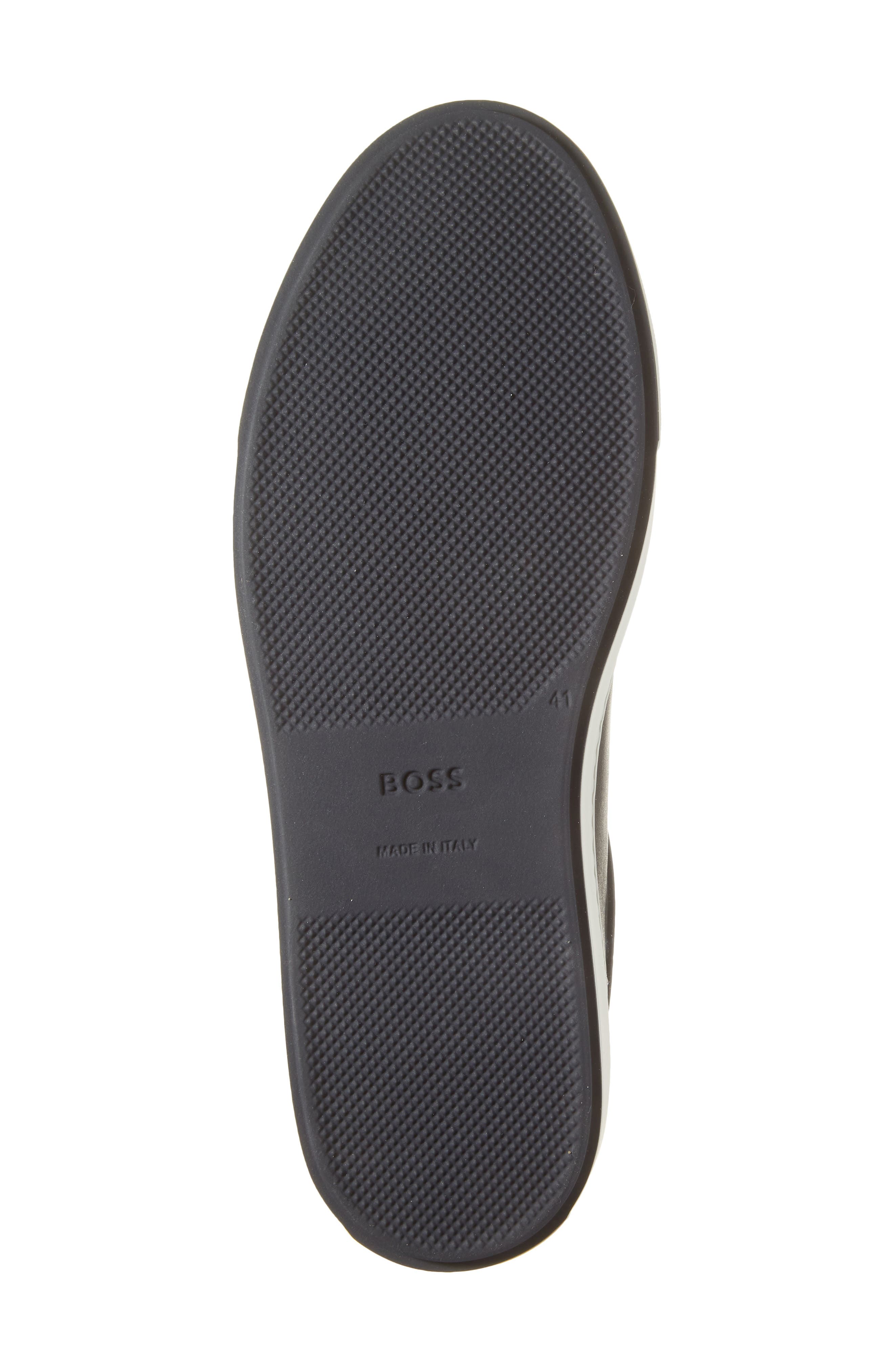 BOSS Mirage Lace-Up Leather Sneaker, Alternate, color, Dark Blue