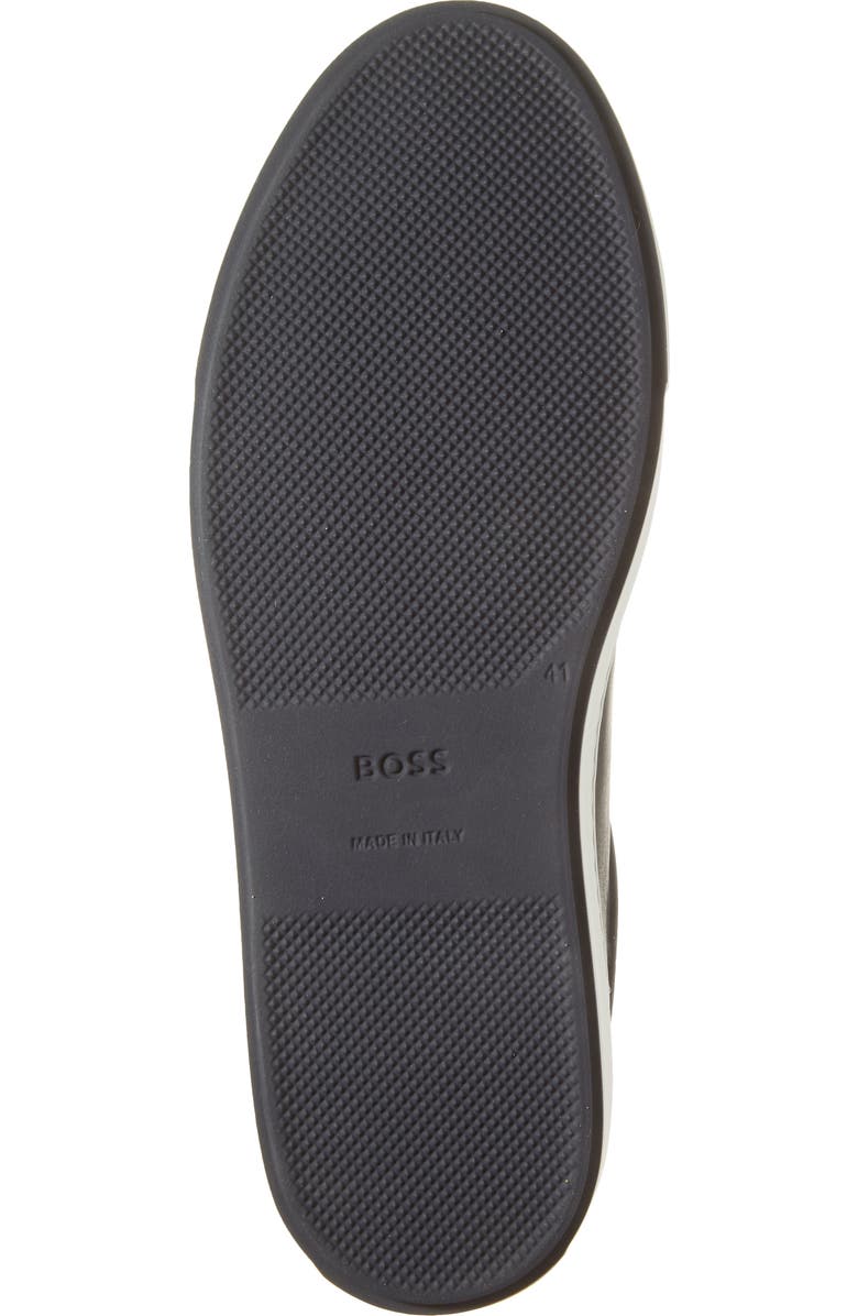 BOSS Mirage Lace-Up Leather Sneaker, Alternate, color, Dark Blue