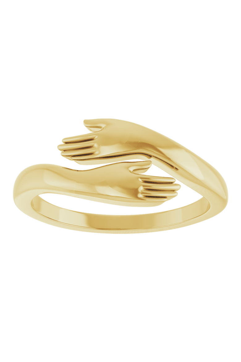 Hug Ring In 14K Gold, Alternate, color, Gold