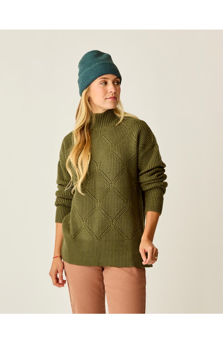 Carve Designs Woodward Allover Sweater, Main, color, Fir Heather