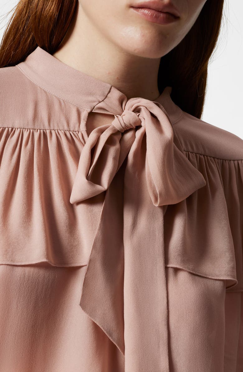 & Other Stories Ruffle Tie Neck Top, Alternate, color, 