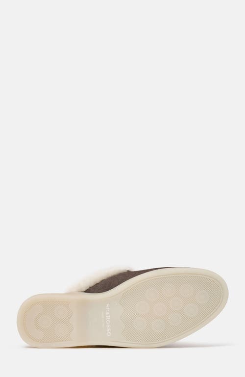 Scarosso Lucrezia Shearling Slip-on Mules In Brown