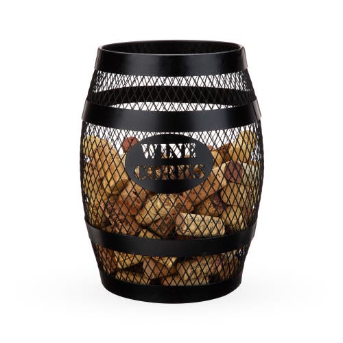 Twine Barrel Cork Holder In Black