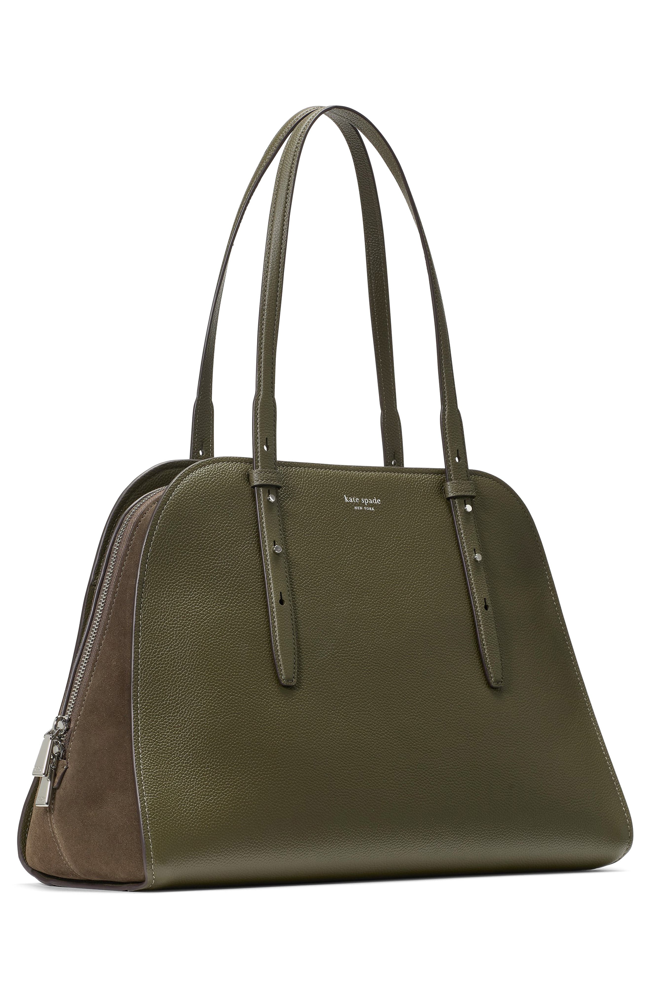 Kate Spade New York do it all pebble leather and suede carryall tote, Alternate, color, 