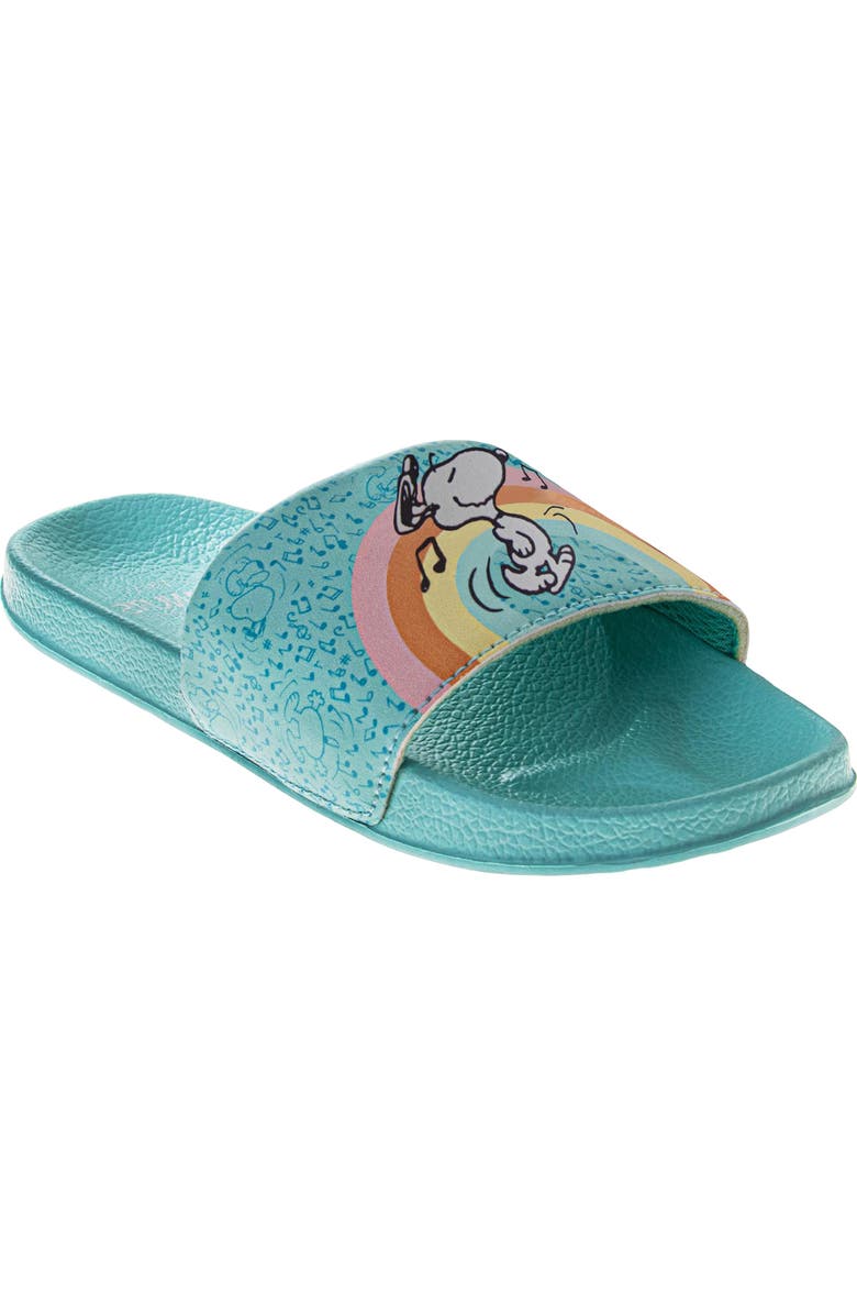 JOSMO Kids' Peanuts Musical Snoopy Slide Sandal, Main, color, Blue