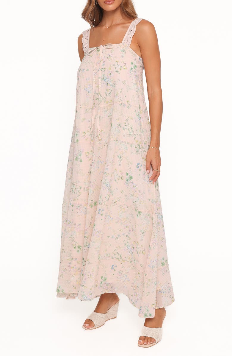 Petal & Pup Caroline Eyelet Floral Maxi Sundress, Alternate, color, 