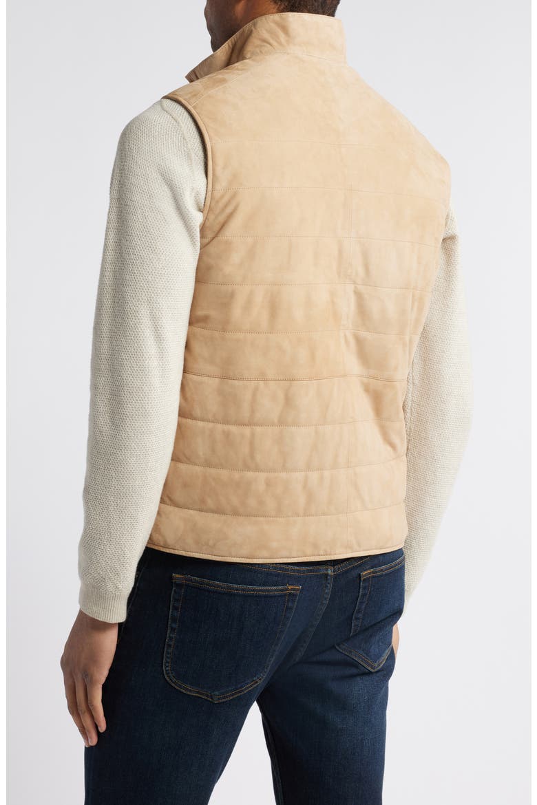 Crafted Featherweight Quilted Leather Vest, Alternate, color, SAND