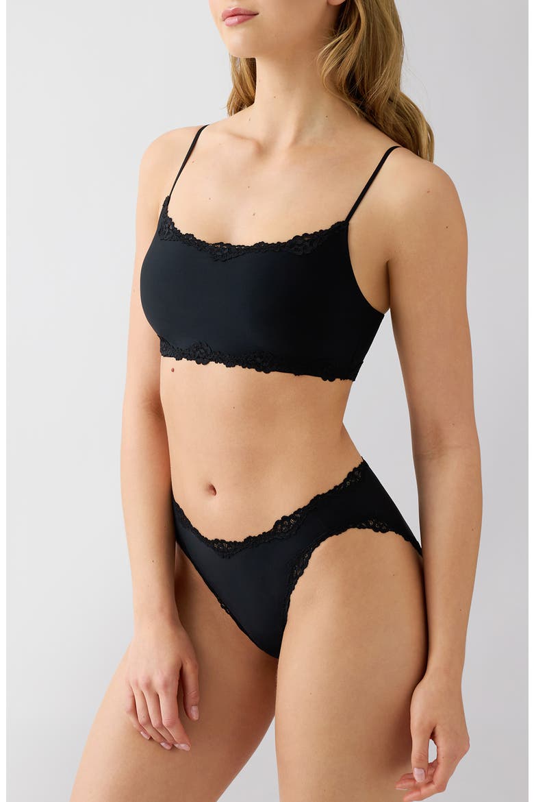 Future Foundation Lace Trim Bralette, Alternate, color, NIGHT