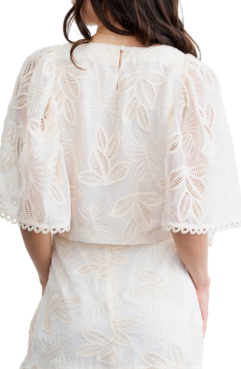 CIEBON Liz Embroidered Shirt, Alternate, color, Cream