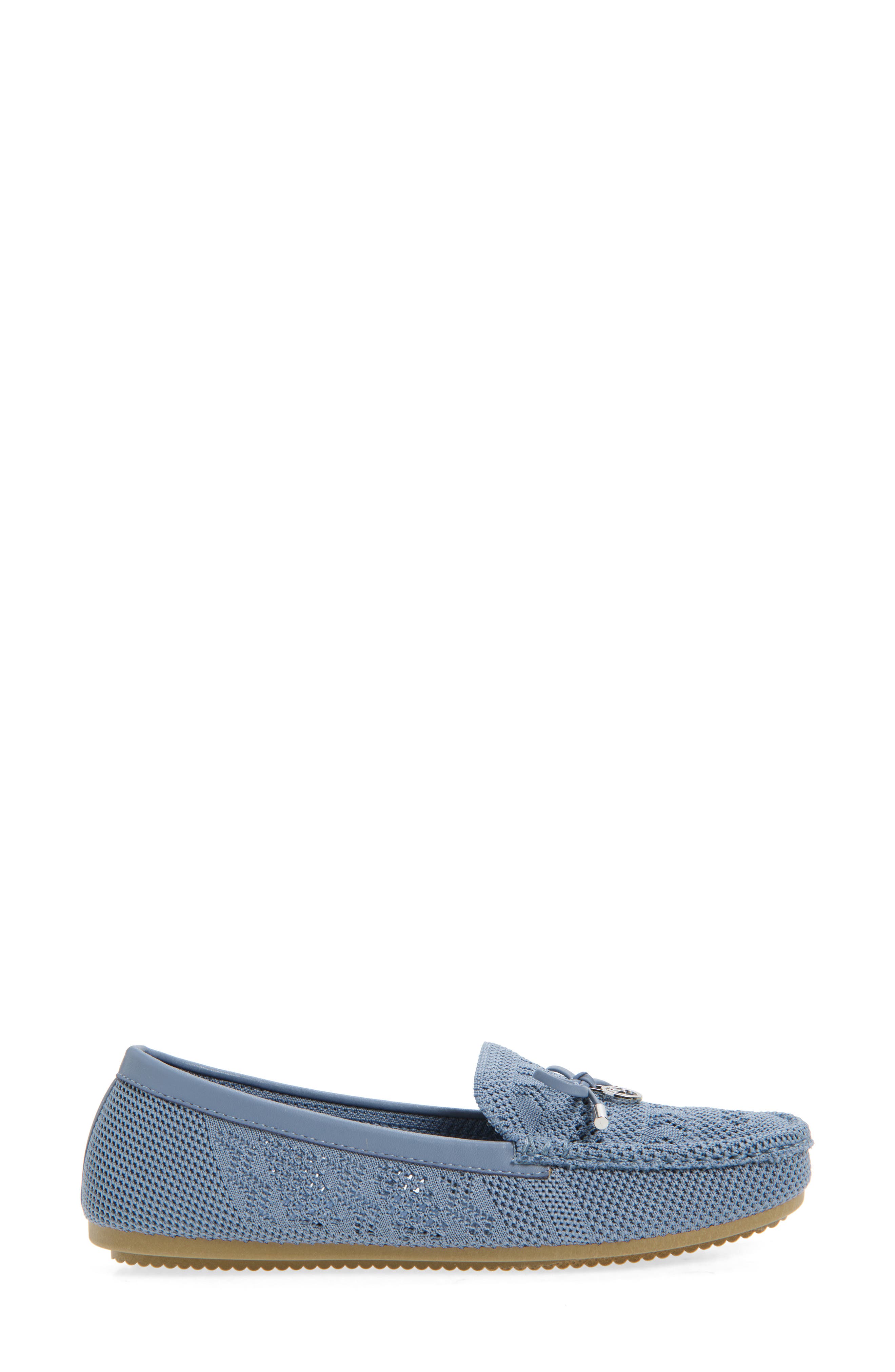 Open Knit Bow Loafer, Alternate, color, DENIM