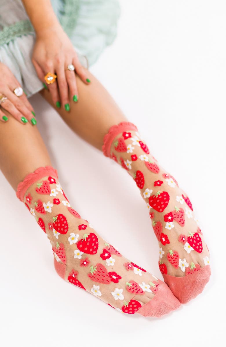 Sock Candy Eye Candy Assorted 2-Pack Sheer Crew Socks, Main, color, 