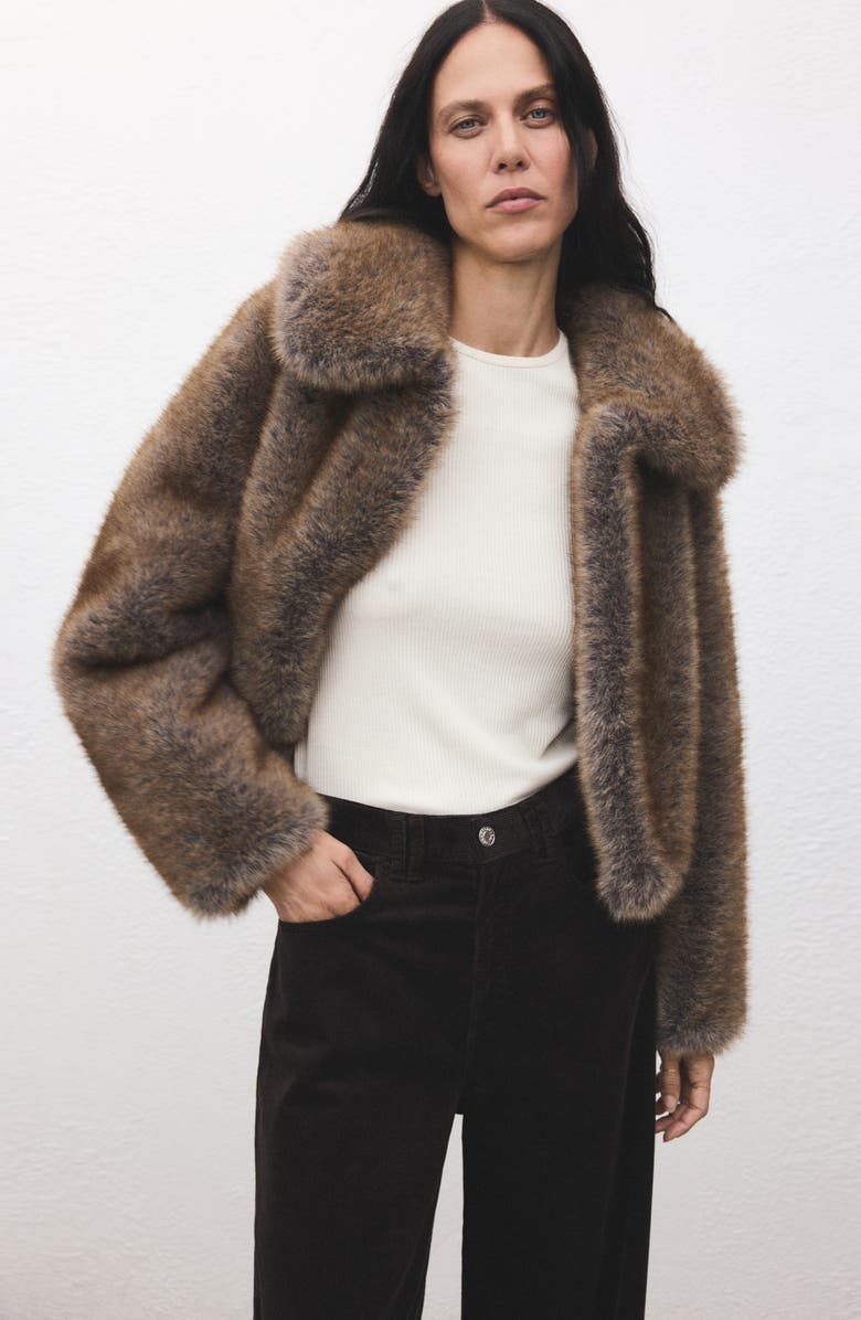 MANGO High Waist Wide Leg Corduroy Jeans, Alternate, color,