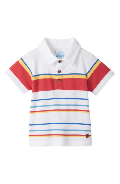 Kids' Seascape Stripe Peached Cotton Polo (Baby & Toddler)