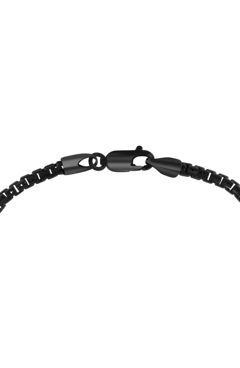 EFFY Black Sterling Silver Box Chain Bracelet, Alternate, color, Black