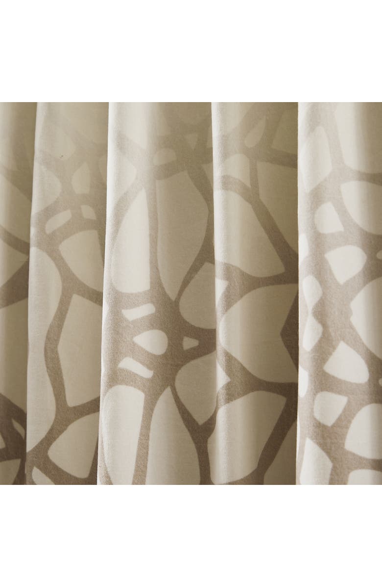 Chuks Collins x Lush Decor Ethereal Tangle Velvet Blackout Window Panel, Alternate, color, Ivory/Brown