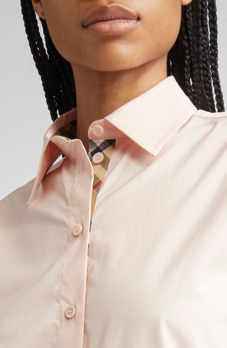 Burberry EKD Embroidered Cotton Poplin Shirt, Alternate, color, 