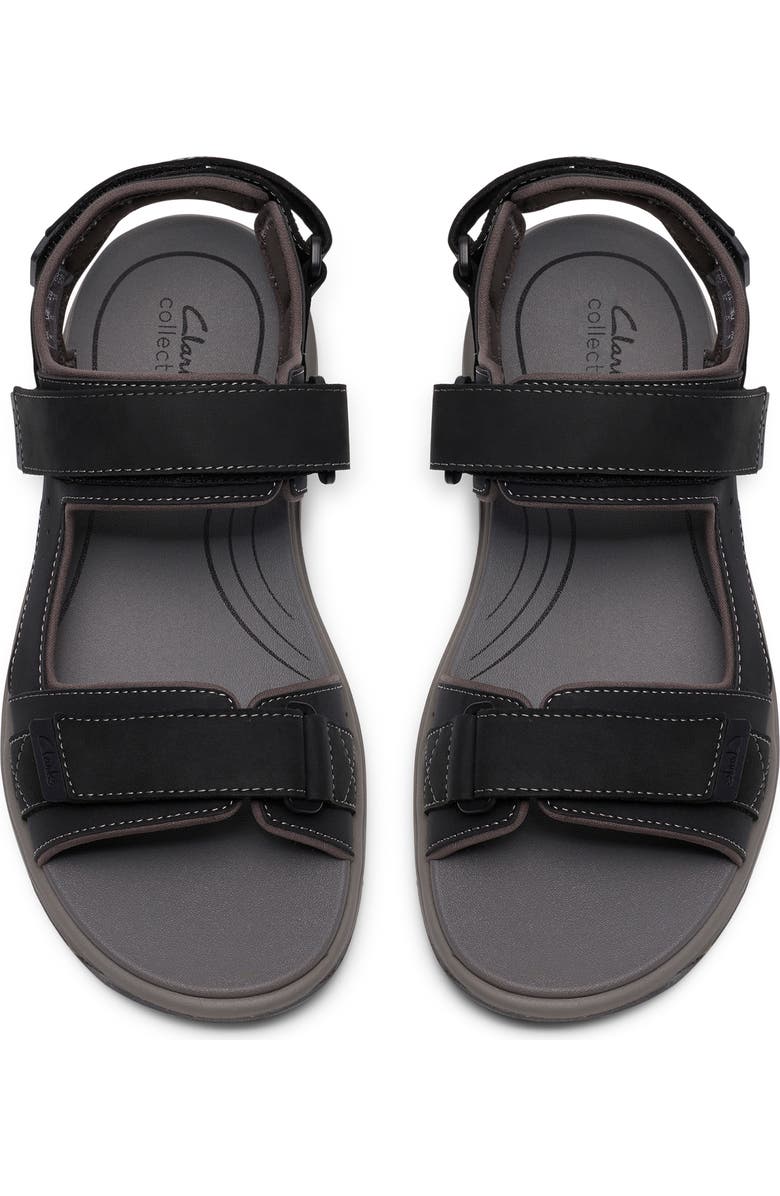 Clarks<sup>®</sup> Guideview Trek Sandal, Alternate, color, Black Leather