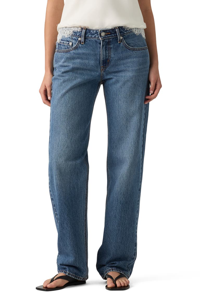 Low Straight Leg Jeans, Main, color, REAL RECOGNIZE REAL