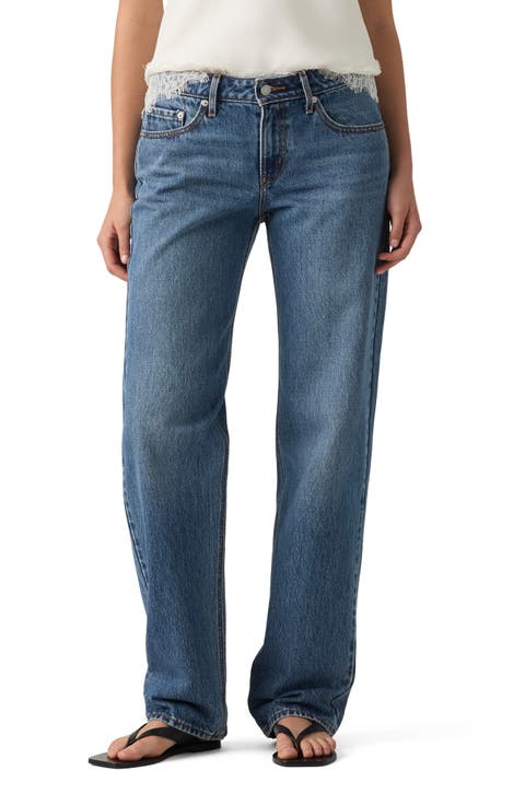 Low Straight Leg Jeans