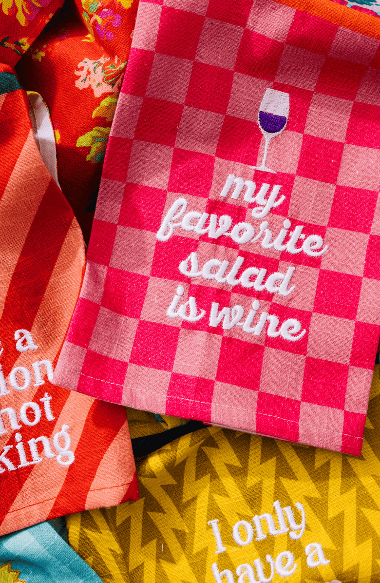 Furbish Favorite Salad Dish Towel, Alternate, color, Peach