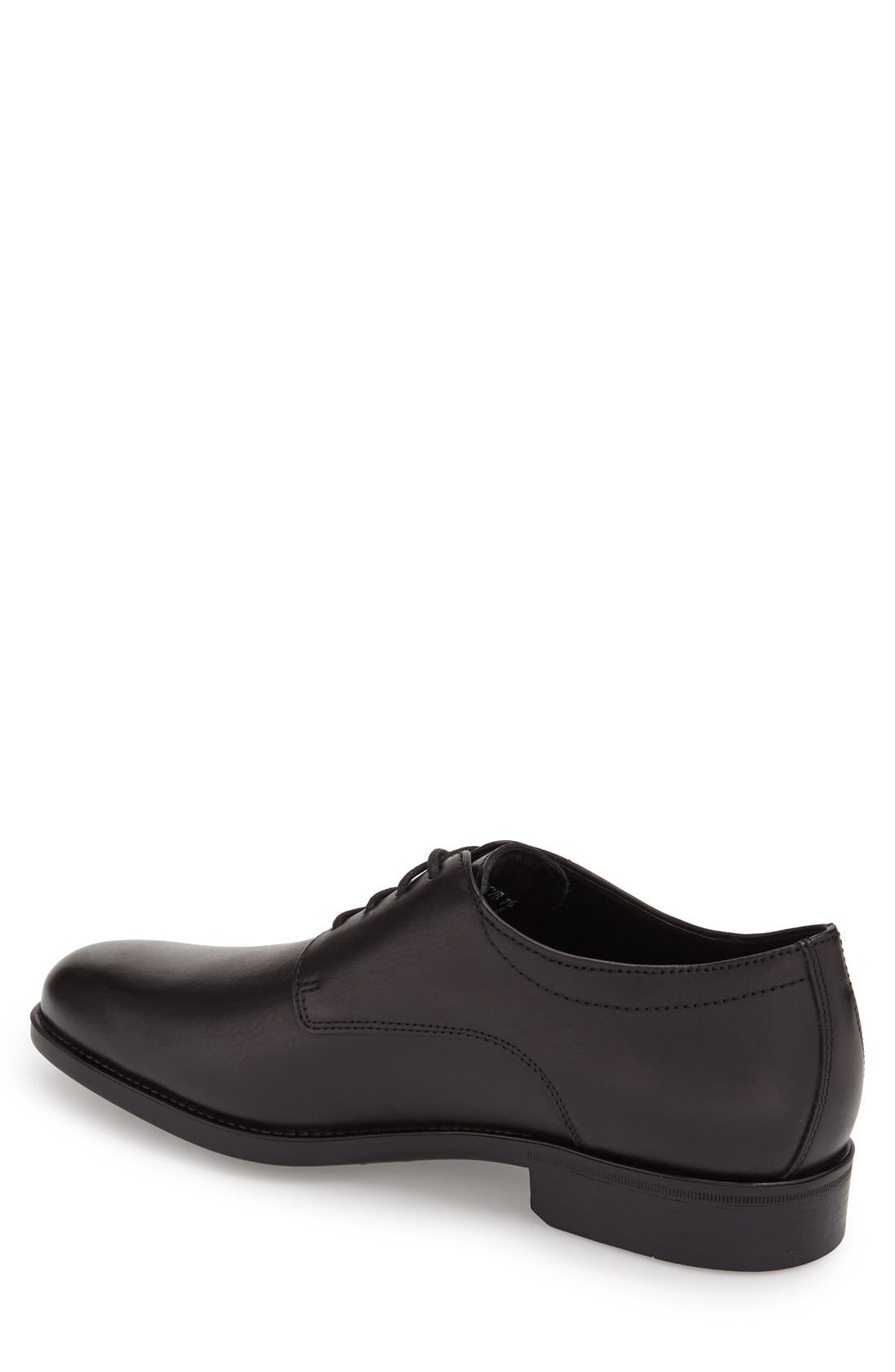 'Cooper' Plain Toe Derby, Alternate, color, BLACK CARNABY