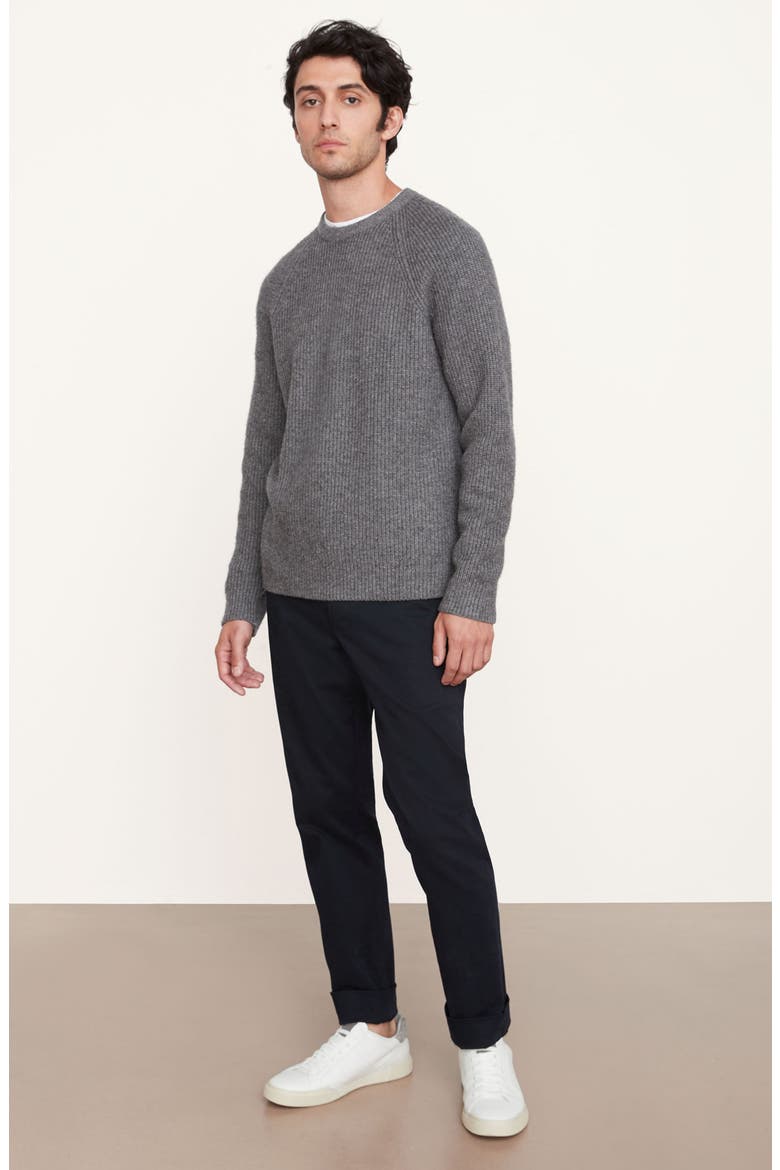 Raglan Crew Neck Sweater, Alternate, color, MED H GREY
