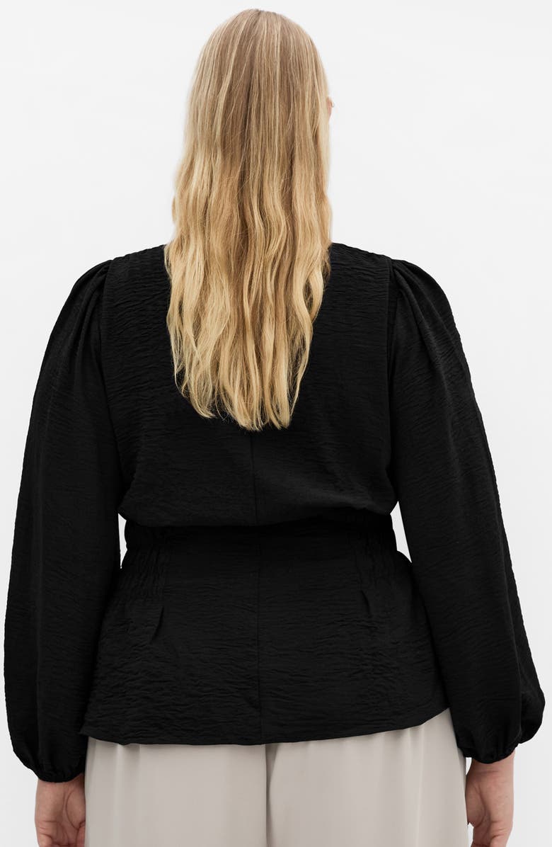 City Chic Cara Long Sleeve Peplum Shirt, Alternate, color,