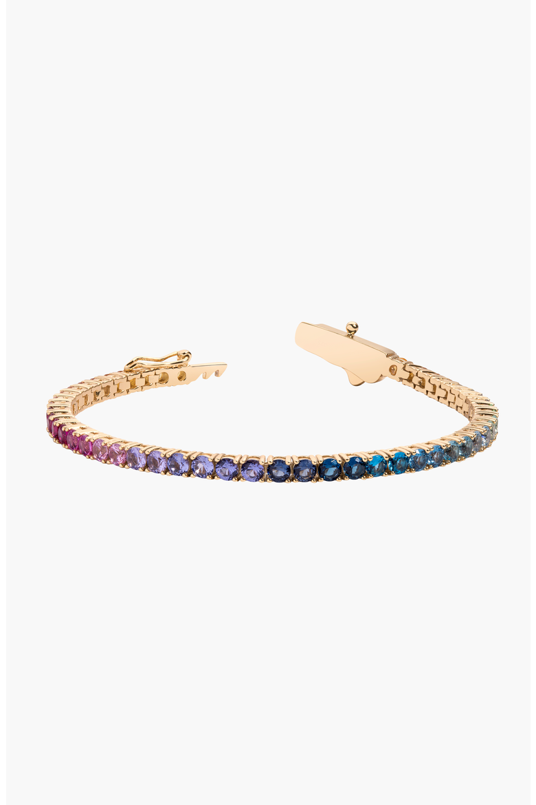Ombre Rainbow Tennis Bracelet, Main, color, Yellow Gold Vermeil