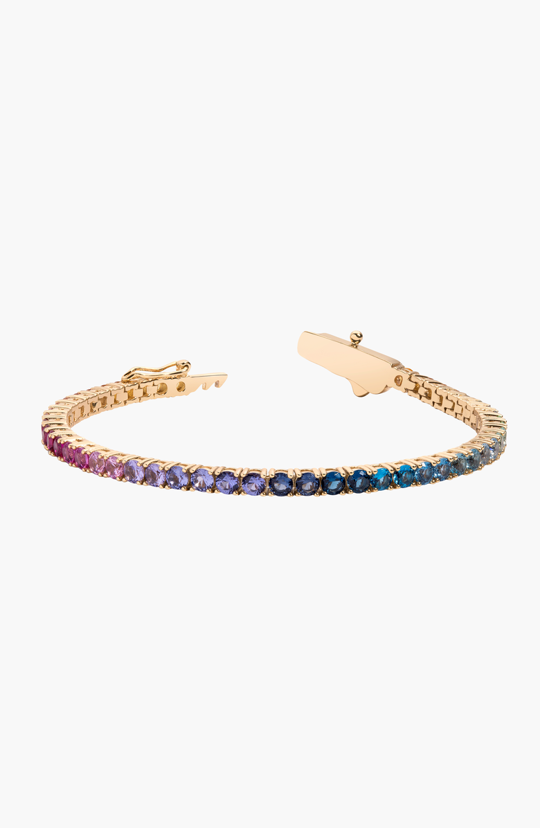 Aurate New York Ombre Rainbow Tennis Bracelet, Main, color, Ombré Rainbow
