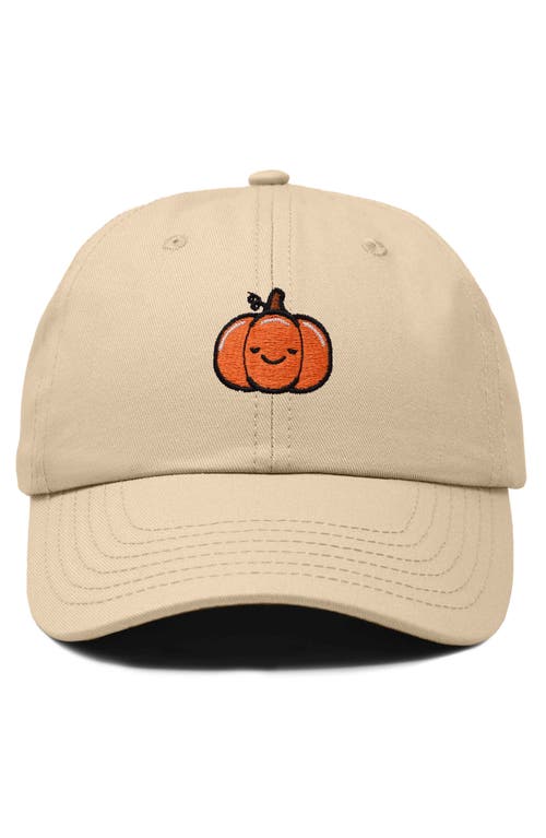 Shop Dalix Baby Pumpkin Embroidered Dad Hat In Khaki