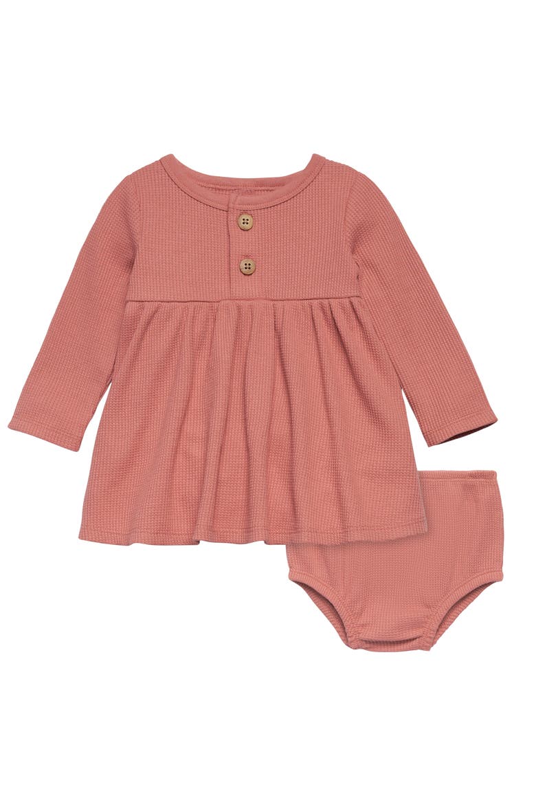 Dress & Diaper Cover Set, Main, color, Coral