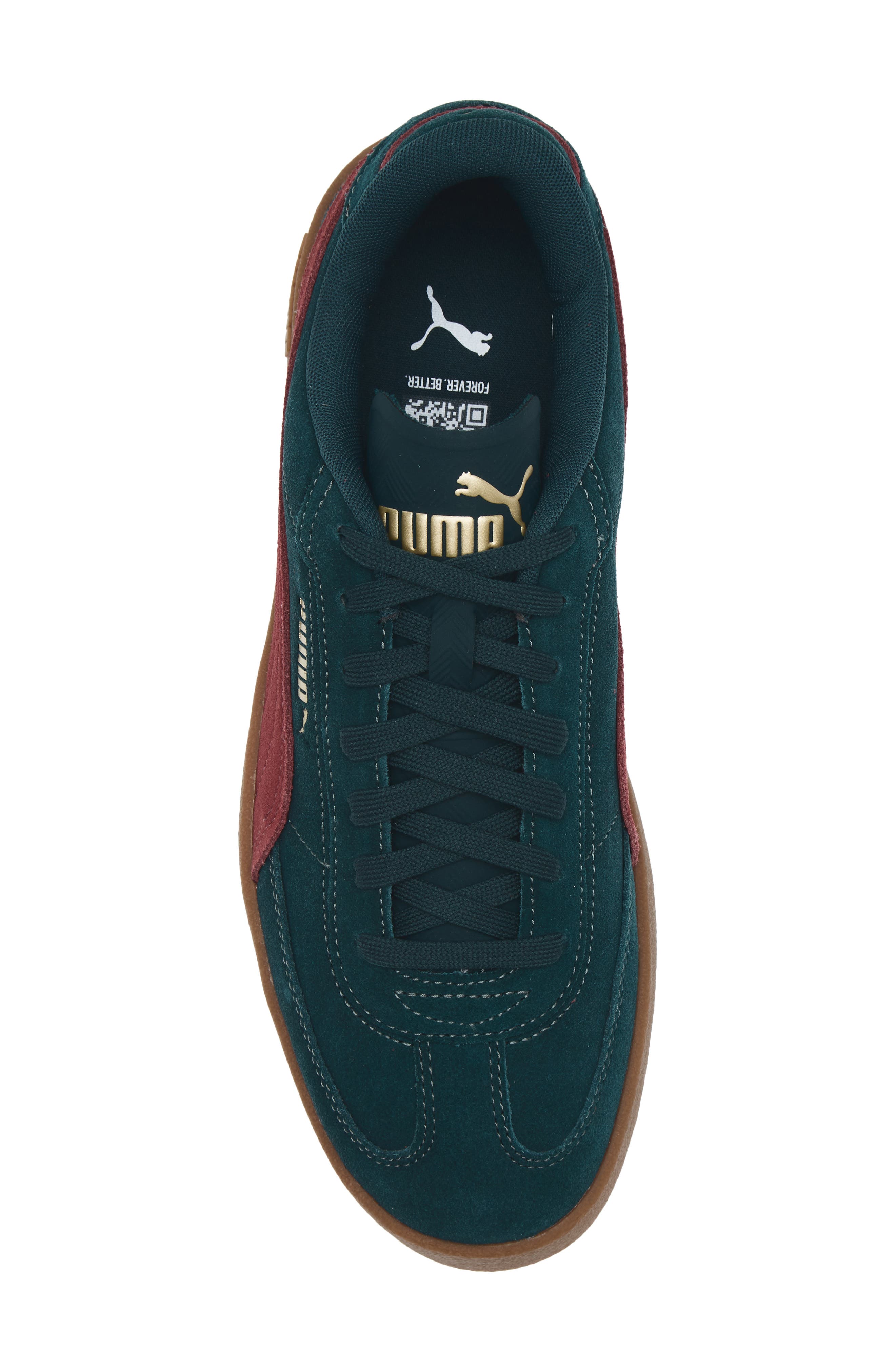 PUMA Club II Era Sneaker, Alternate, color, Green Terrain/ Ruby Shimmer