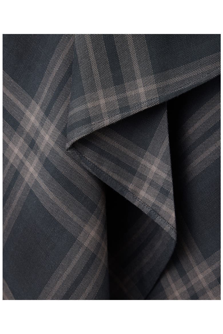 Asymmetric Check Print Midi Skirt, Alternate, color, DARK HEATHER GREY