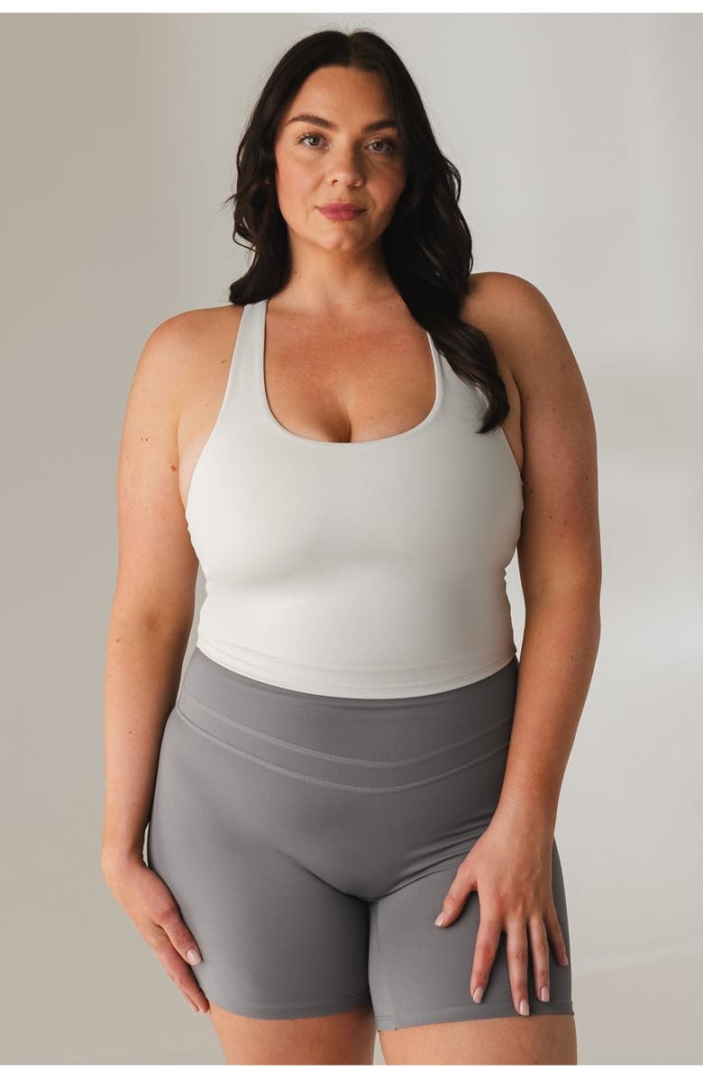 Vitality Revive Racer Tank, Main, color, Ash