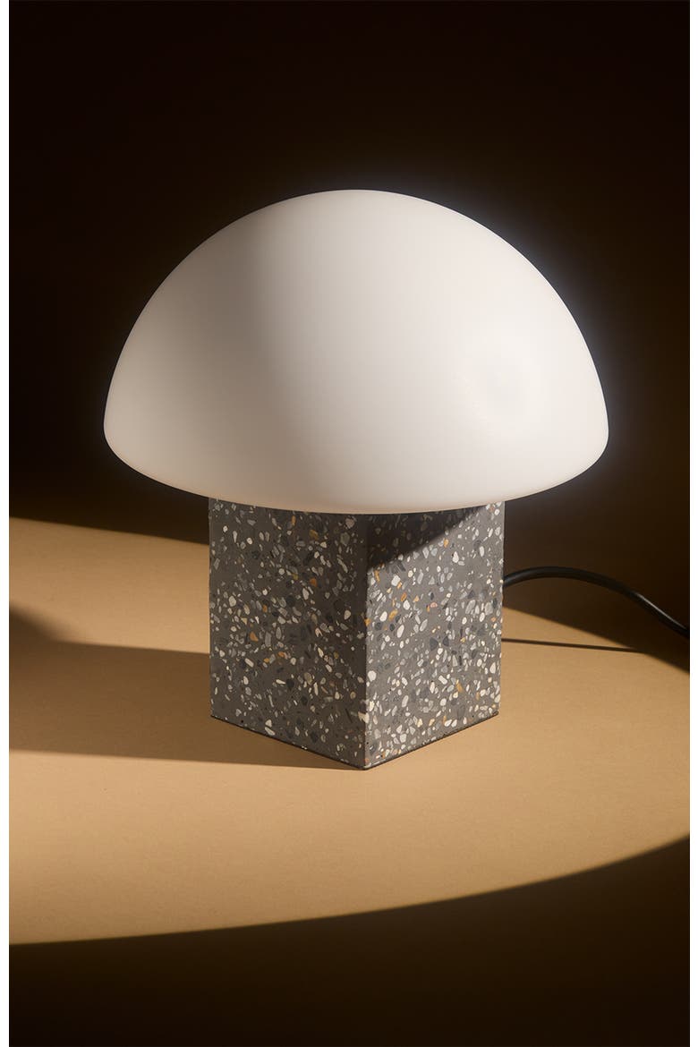 Gavin 10" Modern Speckled Concrete LED Desk Lamp, Alternate, color, Grey
