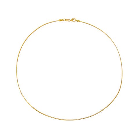 Round Omega Chain Necklace 14K