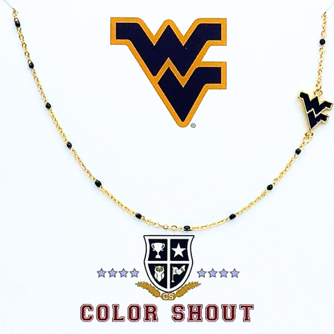 West Virginia University Side Necklace