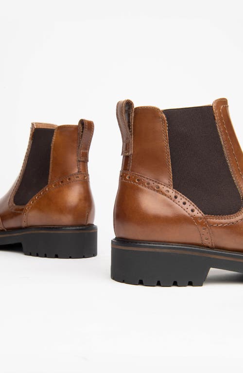 Nerogiardini Brogue Chelsea Boot In Brown