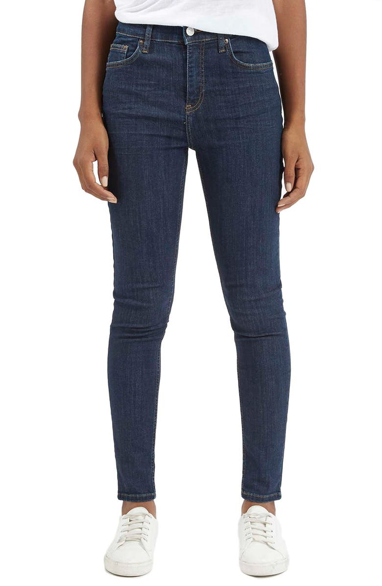Topshop 'Jamie' High Rise Crop Skinny Jeans, Main, color,