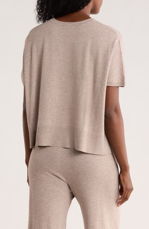 Splendid Jette Short Sleeve Crop Sweater In Gray